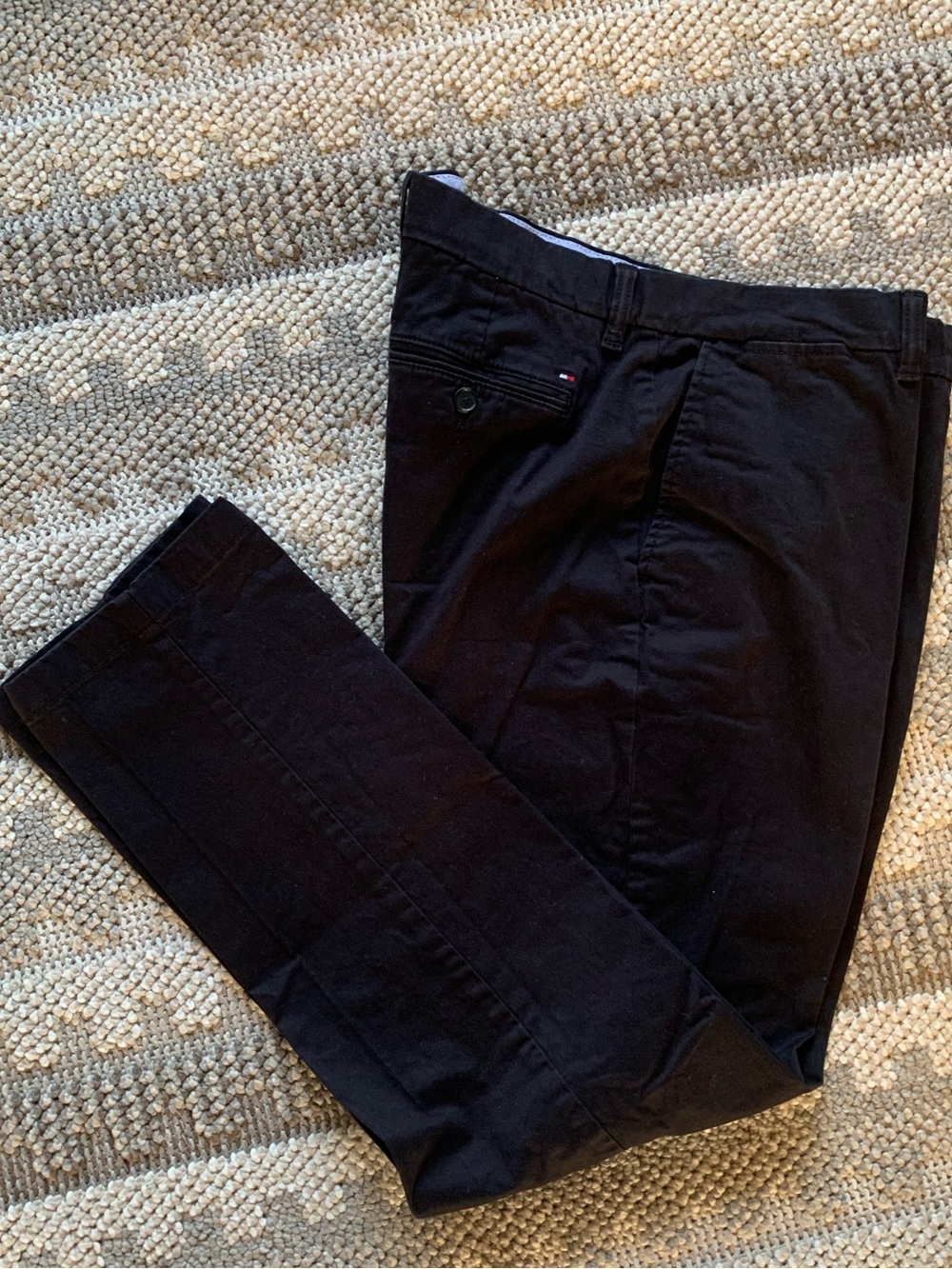 Tommy Hilfiger Black Pants with Navy Trim